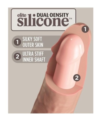 KING COCK - ÉLITE DILDO REALÍSTICO SILICONA 15.2 CM