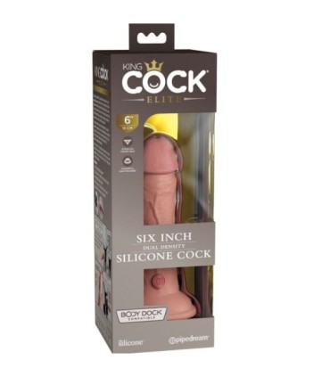KING COCK - ÉLITE DILDO REALÍSTICO SILICONA 15.2 CM