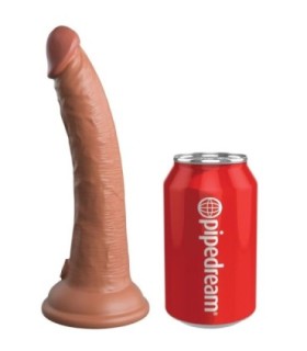 KING COCK - ÉLITE DILDO REALÍSTICO SILICONA 17.8 CM CARAMELO