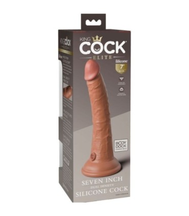 KING COCK - ÉLITE DILDO REALÍSTICO SILICONA 17.8 CM CARAMELO