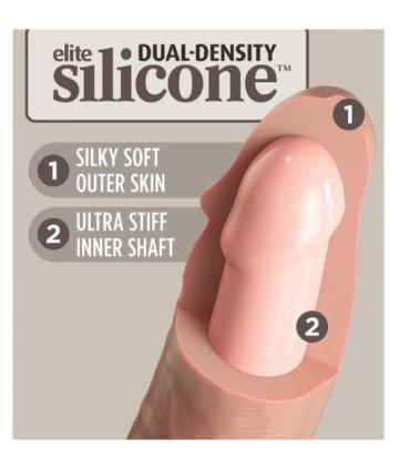 KING COCK - ÉLITE DILDO REALÍSTICO SILICONA 17.8 CM