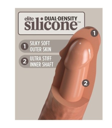 KING COCK - ÉLITE DILDO REALÍSTICO SILICONA 20.3 CM CARAMELO