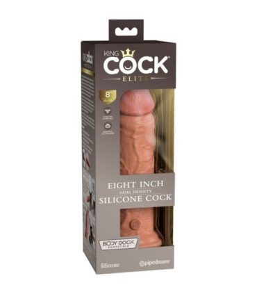 KING COCK - ÉLITE DILDO REALÍSTICO SILICONA 20.3 CM CARAMELO