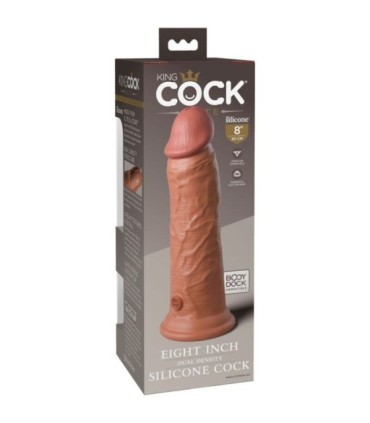KING COCK - ÉLITE DILDO REALÍSTICO SILICONA 20.3 CM CARAMELO