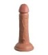 KING COCK - ÉLITE DILDO REALÍSTICO VIBRADOR & SILICONA 15.2 CM CARAMELO