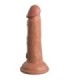 KING COCK - ÉLITE DILDO REALÍSTICO VIBRADOR & SILICONA 15.2 CM CARAMELO