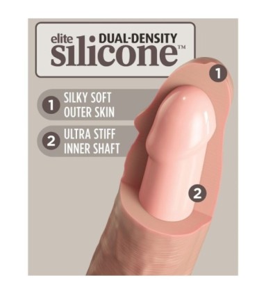 KING COCK - ÉLITE DILDO REALÍSTICO VIBRADOR & SILICONA 15.2 CM
