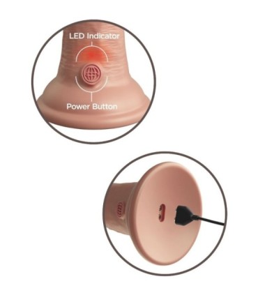 KING COCK - ÉLITE DILDO REALÍSTICO VIBRADOR & SILICONA 15.2 CM