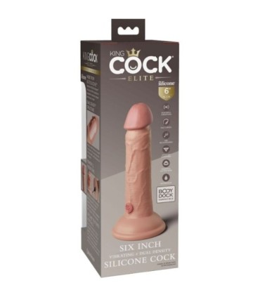 KING COCK - ÉLITE DILDO REALÍSTICO VIBRADOR & SILICONA 15.2 CM