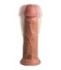 KING COCK - ÉLITE DILDO REALÍSTICO VIBRADOR & SILICONA 20.3 CM CARAMELO