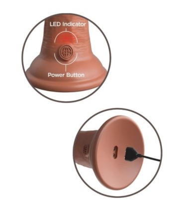 KING COCK - ÉLITE DILDO REALÍSTICO VIBRADOR & SILICONA 20.3 CM CARAMELO