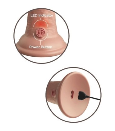 KING COCK - ÉLITE DILDO REALÍSTICO VIBRADOR & SILICONA 20.3 CM