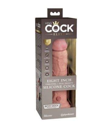KING COCK - ÉLITE DILDO REALÍSTICO VIBRADOR & SILICONA 20.3 CM
