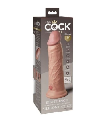 KING COCK - ÉLITE DILDO REALÍSTICO VIBRADOR & SILICONA 20.3 CM