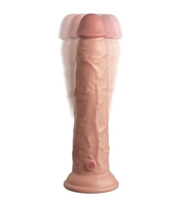 KING COCK - ÉLITE DILDO REALÍSTICO VIBRADOR & SILICONA CONTROL REMOTO 23 CM