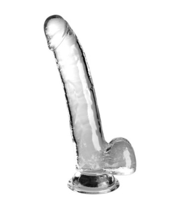 KING COCK - CLEAR DILDO CON TESTÍCULOS 20.3 CM TRANSPARENTE