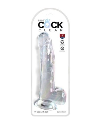 KING COCK - CLEAR DILDO CON TESTÍCULOS 20.3 CM TRANSPARENTE