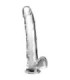 KING COCK - CLEAR DILDO CON TESTÍCULOS 24.8 CM TRANSPARENTE