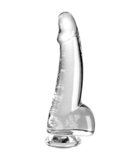 KING COCK - CLEAR DILDO CON TESTÍCULOS 15.2 CM TRANSPARENTE