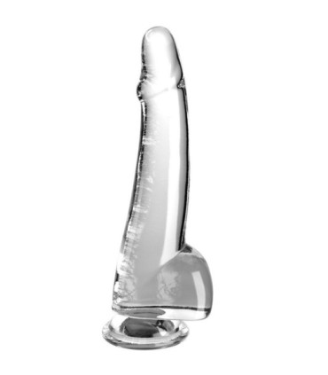 KING COCK - CLEAR DILDO CON TESTÍCULOS 19 CM TRANSPARENTE