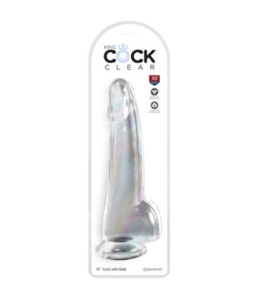 KING COCK - CLEAR DILDO CON TESTÍCULOS 19 CM TRANSPARENTE