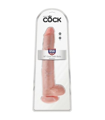 KING COCK - PENE CON TESTÍCULOS 35.6 CM COLOR NATURAL