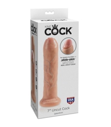 KING COCK - DILDO REALÍSTICO UNCUT NATURAL 21 CM