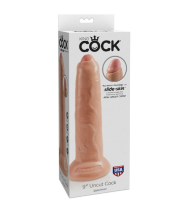 KING COCK - DILDO REALÍSTICO UNCUT NATURAL 23 CM