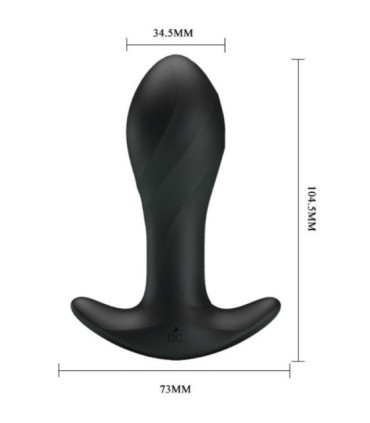 PRETTY LOVE - VIBRADOR ANAL NEGRO