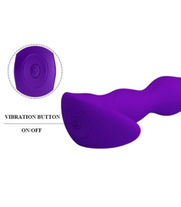 PRETTY LOVE - MASAJEADOR ANAL 12 MODOS VIBRACIÓN LILA