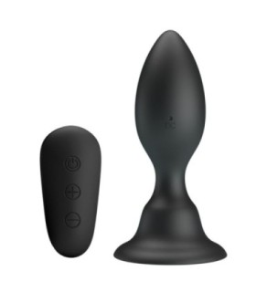 MR PLAY - PLUG ANAL CON VIBRACIÓN NEGRO CONTROL REMOTO