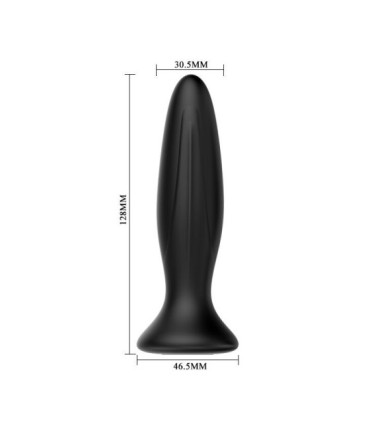 MR PLAY - PLUG ANAL VIBRADOR NEGRO RECARGABLE