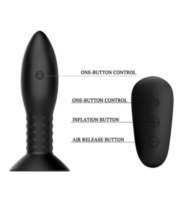 MR PLAY - PLUG CON BOLAS ROTADORAS NEGRO CONTROL REMOTO