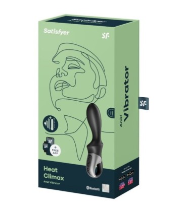 SATISFYER - HEAT CLIMAX VIBRADOR ANAL APP NEGRO