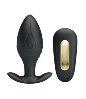 PRETTY LOVE - REGINA PLUG ANAL VIBRADOR RECARGABLE NEGRO