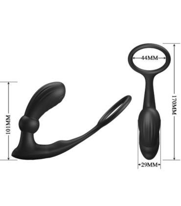 PRETTY LOVE - WARREN ANILLO & VIBRADOR ANAL NEGRO