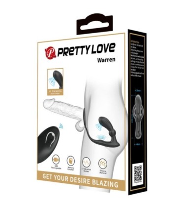 PRETTY LOVE - WARREN ANILLO & VIBRADOR ANAL NEGRO