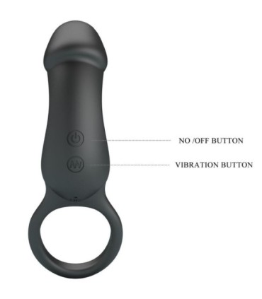 PRETTY LOVE - TRAE ANILLO & VIBRADOR NEGRO