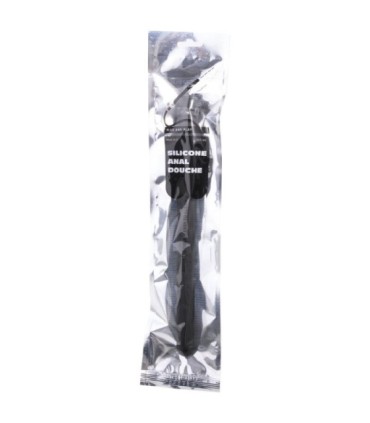 ALL BLACK - DUCHA ANAL SILICONA SISTEMA STOPPER 27 CM