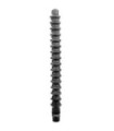 ALL BLACK - MEGA RIPPLE DUCHA ANAL SILICONA 28.5 CM
