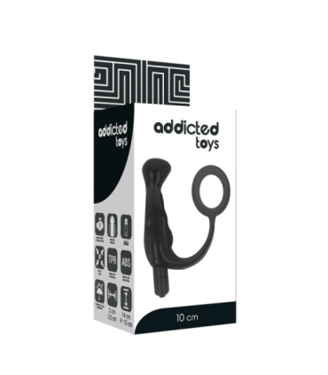 ADDICTED TOYS - VIBRADOR PROSTÁTICO NEGRO 10 CM