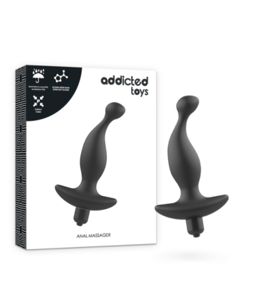 ADDICTED TOYS - MASAJEADOR ANAL CON VIBRACIÓN NEGRO MODELO 1