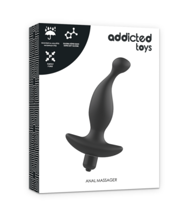 ADDICTED TOYS - MASAJEADOR ANAL CON VIBRACIÓN NEGRO MODELO 1