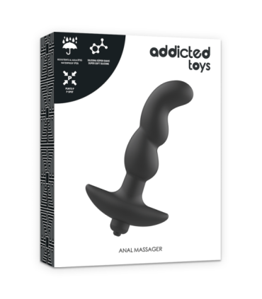 ADDICTED TOYS - MASAJEADOR ANAL CON VIBRACIÓN NEGRO MODELO 2