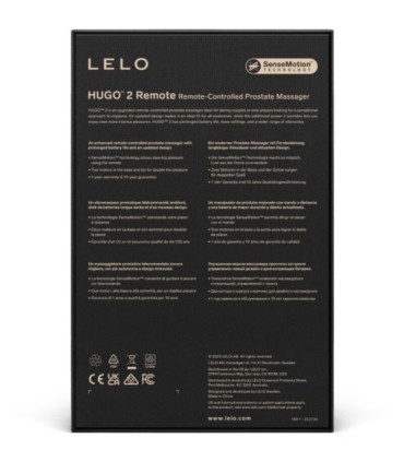 LELO - HUGO 2 MASAJEADOR DE PROSTATA CONTROL REMOTO NEGRO