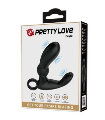 PRETTY LOVE - CAYLA MASAJEADOR VIBRADOR ANAL NEGRO