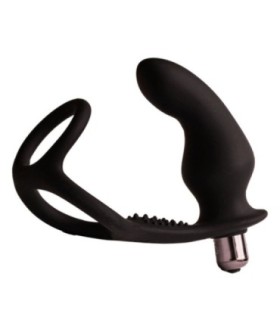 ROCKS- OFF - RO- ZEN RRO PLUG ANAL CON ANILLO VIBRADOR PARA EL PENE NEGRO