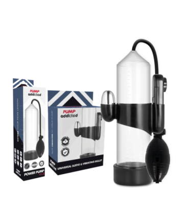 PUMP ADDICTED - BOMBA ERECCIÓN RX3 TRANSPARENTE CON VIBRADOR