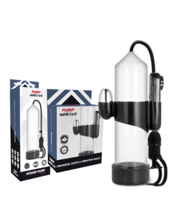 PUMP ADDICTED - BOMBA ERECCIÓN RX5 TRANSPARENTE CON VIBRADOR
