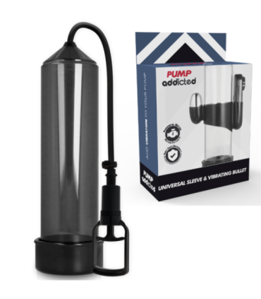 PUMP ADDICTED - BOMBA ERECCIÓN RX7 NEGRO CON VIBRADOR